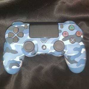 PS4 wireless blue camouflage controller